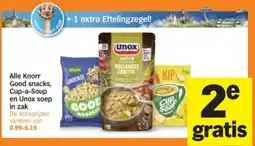 Albert Heijn Alle Knorr Good snacks, Cup-a-Soup en Unox soep in zak aanbieding