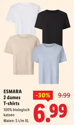 Lidl Esmara 2 dames t-shirts aanbieding