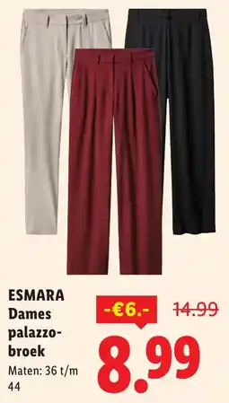 Lidl Esmara dames palazzo broek aanbieding