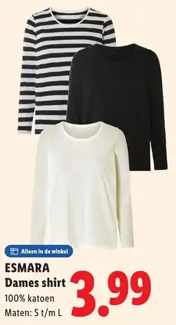 Lidl Esmara dames shirt aanbieding