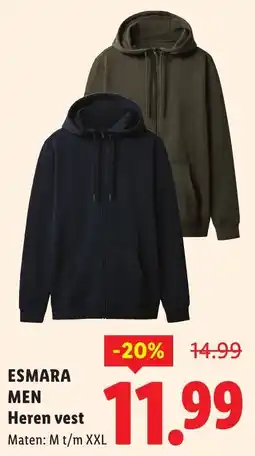 Lidl Esmara men heren vest aanbieding