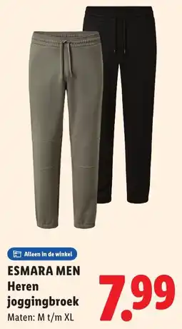 Lidl Esmara men heren joggingbroek aanbieding
