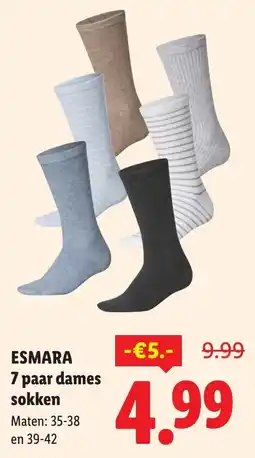 Lidl Esmara dames sokken aanbieding