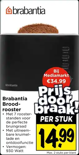 Vomar Voordeelmarkt Brabantia Broodrooster aanbieding