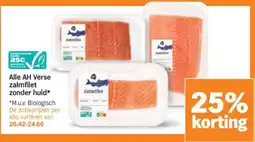 Albert Heijn Alle AH Verse zalmfilet zonder huid aanbieding