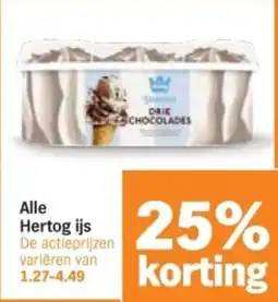 Albert Heijn Alle Hertog Ijs aanbieding