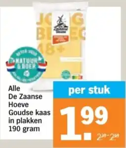 Albert Heijn Alle De Zaanse Hoeve Goudse kaas aanbieding