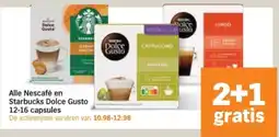 Albert Heijn Alle Nescafé en Starbucks Dolce Gusto aanbieding