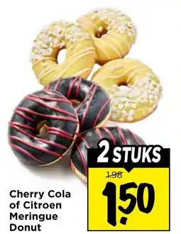 Vomar Voordeelmarkt Cherry cola of citroen meringue donut aanbieding