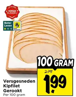 Vomar Voordeelmarkt Versgesneden kipfilet gerookt aanbieding