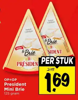 Vomar Voordeelmarkt President mini brie aanbieding
