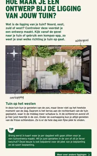 Tuin op het westen