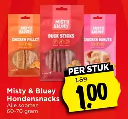 Vomar Voordeelmarkt Misty & bluey hondensnacks aanbieding