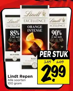 Vomar Voordeelmarkt Lindt repen aanbieding