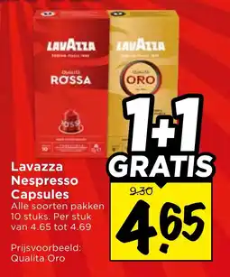 Vomar Voordeelmarkt Lavazza nespresso capsules aanbieding