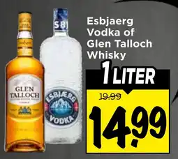 Vomar Voordeelmarkt Esbjaerg vodka of glen talloch whisky aanbieding