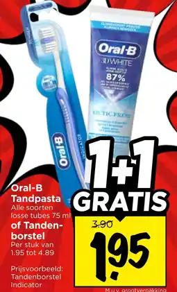 Vomar Voordeelmarkt Oral b tandpasta of tandenborstel aanbieding