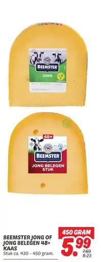 Dekamarkt Beemster jong of jong belegen 48+ kaas aanbieding