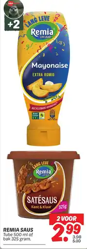 Dekamarkt Remia saus aanbieding