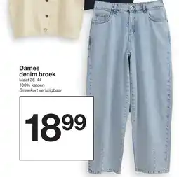 Zeeman Dames denim broek aanbieding