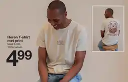 Zeeman Heren T-shirt met print aanbieding