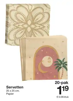 Zeeman Servetten aanbieding