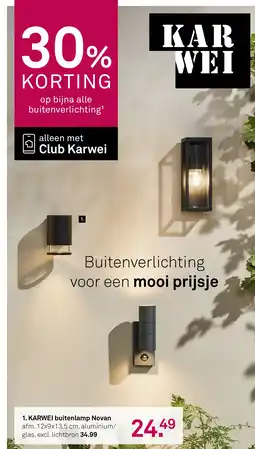 Karwei 1. KARWEI buitenlamp Novan aanbieding