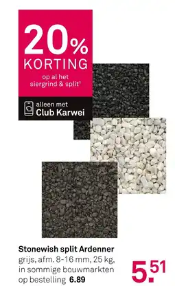 Karwei Stonewish split Ardenner aanbieding