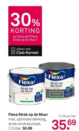 Karwei Flexa Strak op de Muur aanbieding