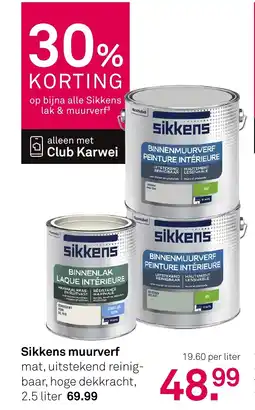 Karwei Sikkens muurverf aanbieding