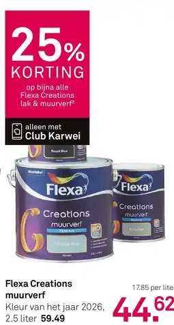 Karwei Flexa creations muurverf aanbieding