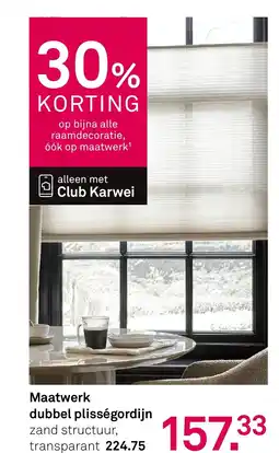 Karwei Maatwerk dubbel plisségordijn aanbieding