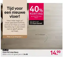 Karwei Click PVC vloer Basic aanbieding