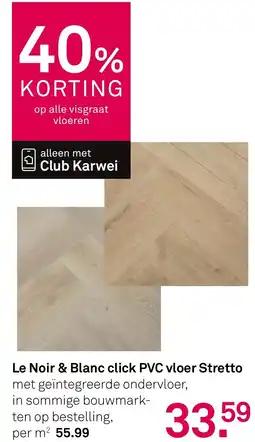 Karwei Le Noir & Blanc click PVC vloer Stretto aanbieding