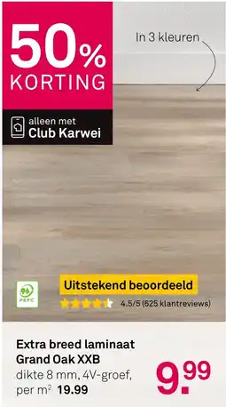 Karwei Extra breed laminaat Grand Oak XXB aanbieding