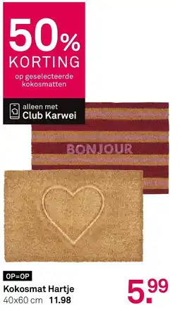 Karwei Kokosmat Hartje aanbieding
