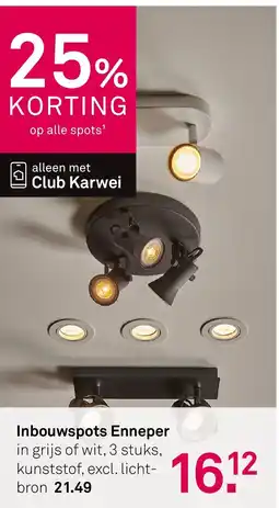 Karwei Inbouwspots Enneper aanbieding