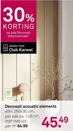 Karwei Decowall acoustic elements aanbieding