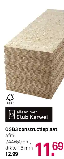 Karwei OSB3 constructieplaat aanbieding