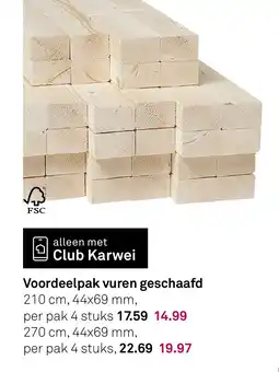 Karwei Voordeelpak vuren geschaafd aanbieding