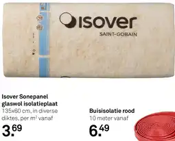 Karwei Isover Sonepanel glaswol isolatieplaat Buisisolatie rood 10 meter vanaf aanbieding