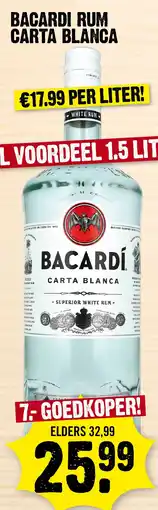 Super Dirck 3 Bacardi rum carta blanca aanbieding