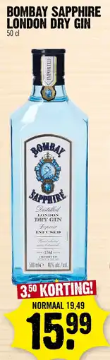 Super Dirck 3 Bombay sapphire london dry gin aanbieding