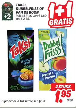 Dekamarkt Taksi, dubbelfriss of van de boom aanbieding