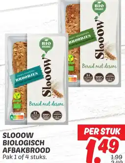 Dekamarkt Slooow biologisch afbakbrood aanbieding