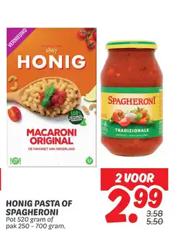 Dekamarkt Honig pasta of spagheroni aanbieding
