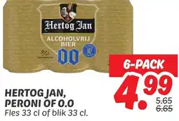 Dekamarkt Hertog jan peroni of 0.0 aanbieding