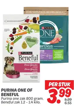 Dekamarkt Purina one of beneful aanbieding