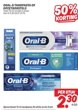 Dekamarkt Oral-B tandpasta of opzetborstels aanbieding