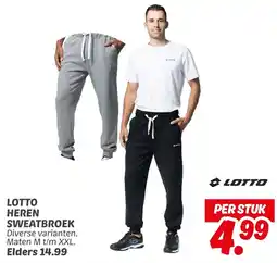 Dekamarkt Lotto heren sweatbroek aanbieding